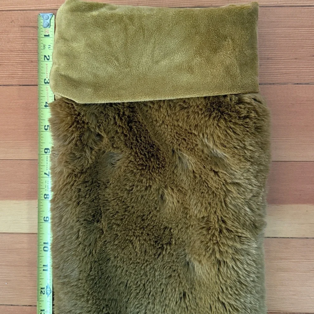 New Crate and barrel faux fur stocking